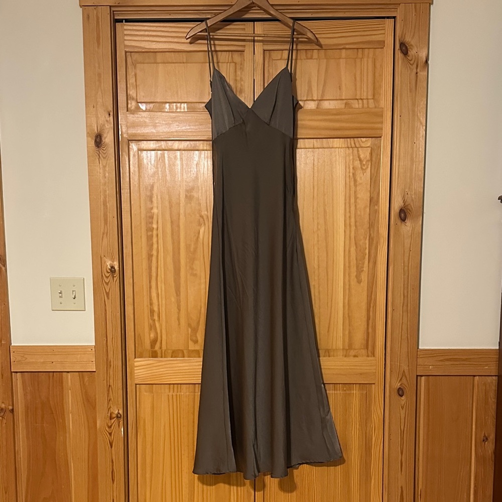 NWT Forever 21 Taupe Slip Maxi Dress with Spaghetti Straps